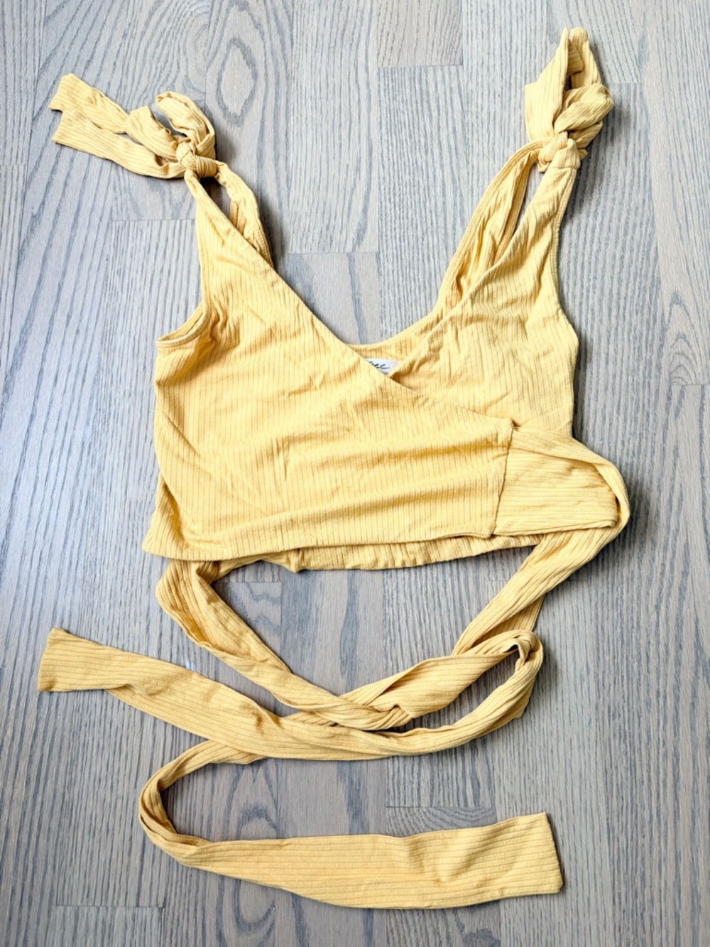 Free People We The Free Wrap Crop Ribbed Tank